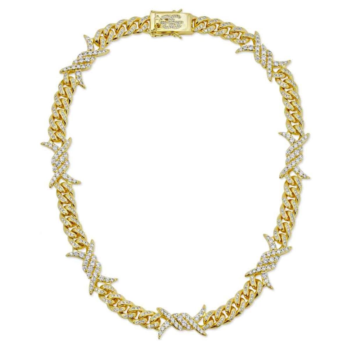 Diamond Barbwire Tennis Chain Barbed Wire Diamond Chain 2022 New