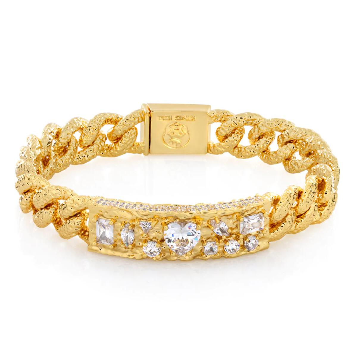 King Ice Diamond in the Rough ID Bracelet