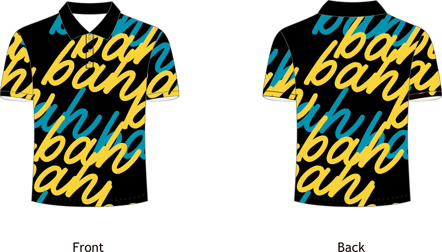 The Bah Script Collection (Independence) Polo - Black