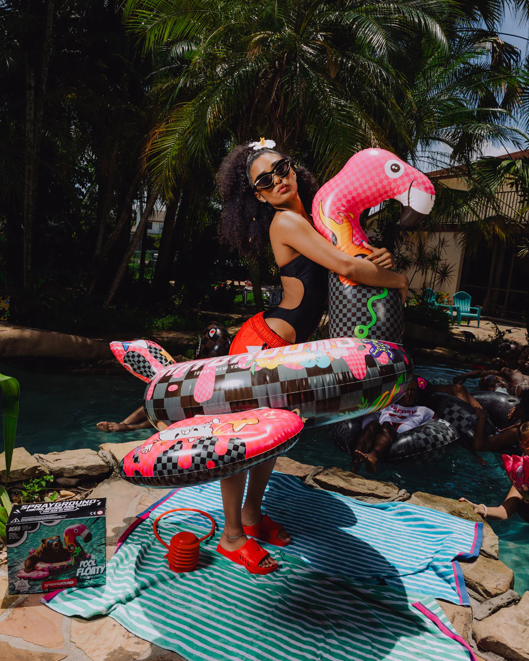 Sprayground Pool Party Floaty - Flamingo Mafia