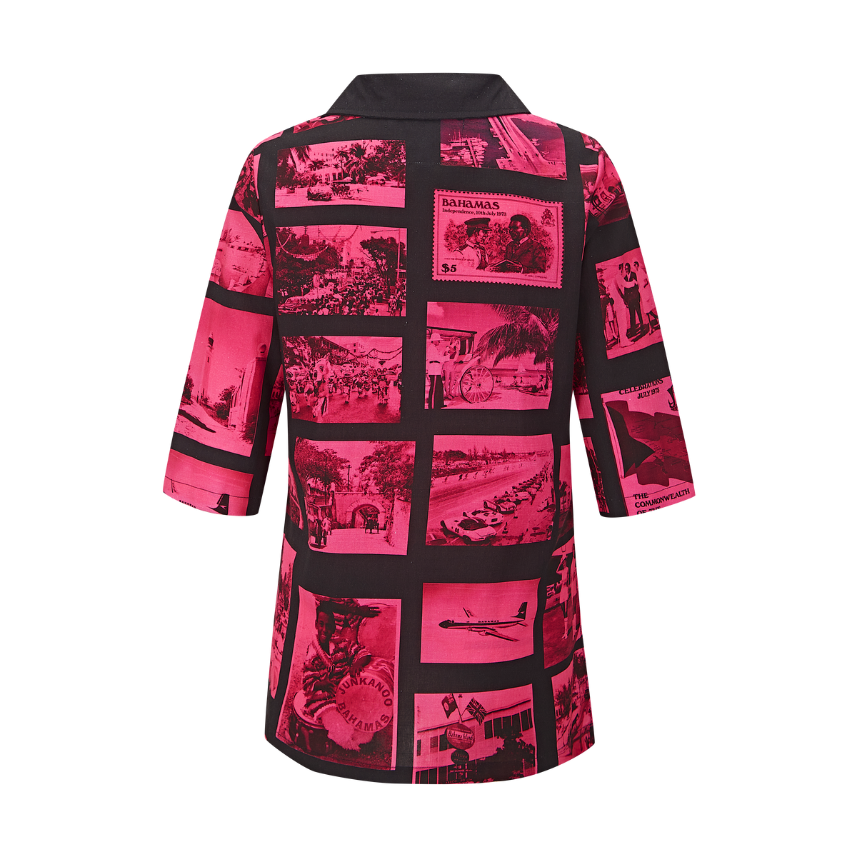 The Coyaba Classic Collared Tunic (Breast Cancer Awareness) - Black