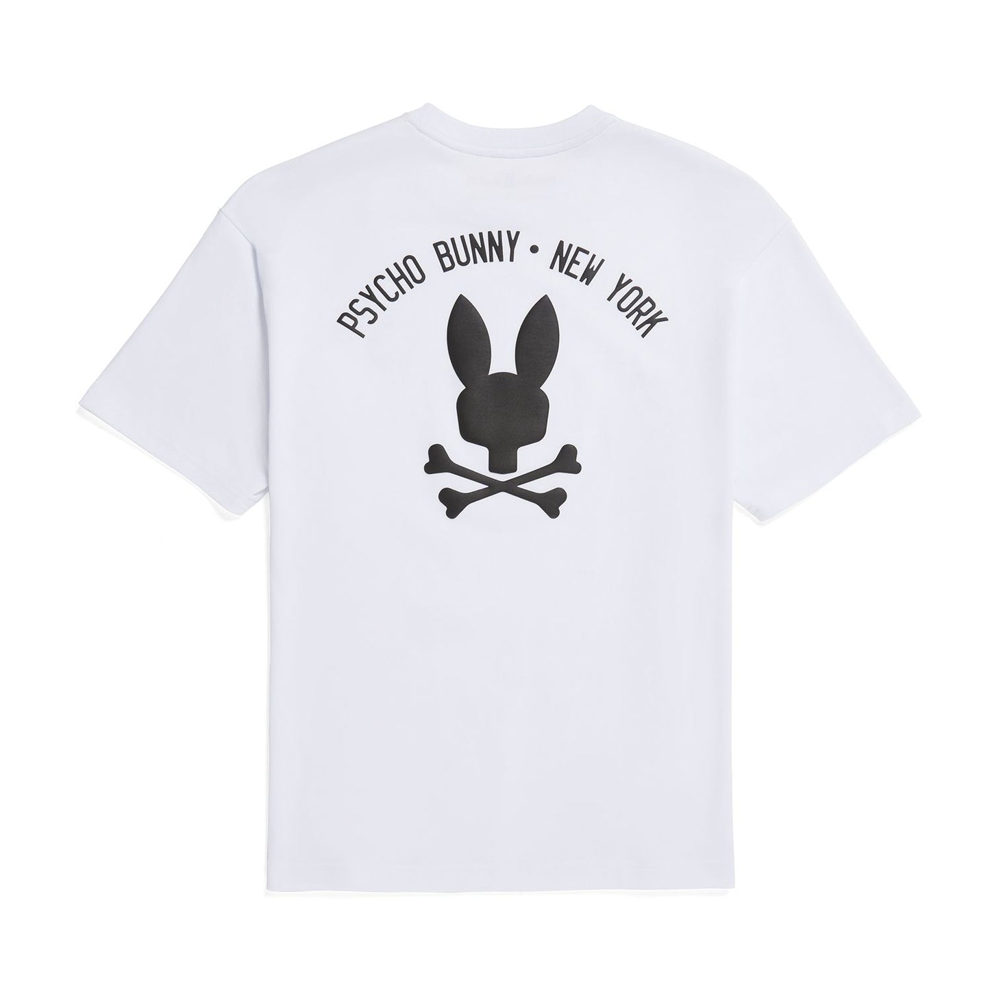 Psycho Bunny Mens Lambert Relaxed Fit Graphic Tee - White