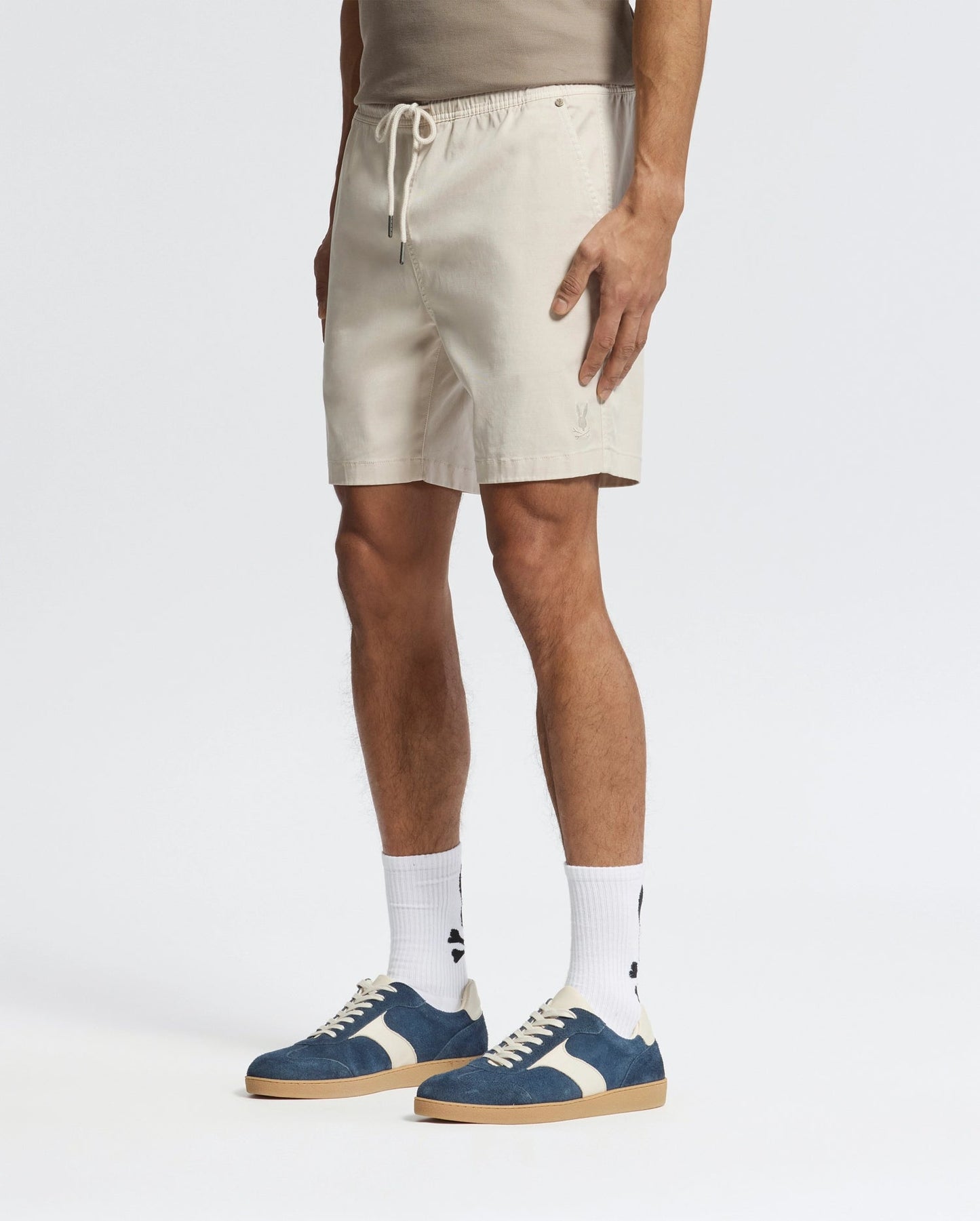 Psycho Bunny Willis Stretch Tencel Shorts - Stone