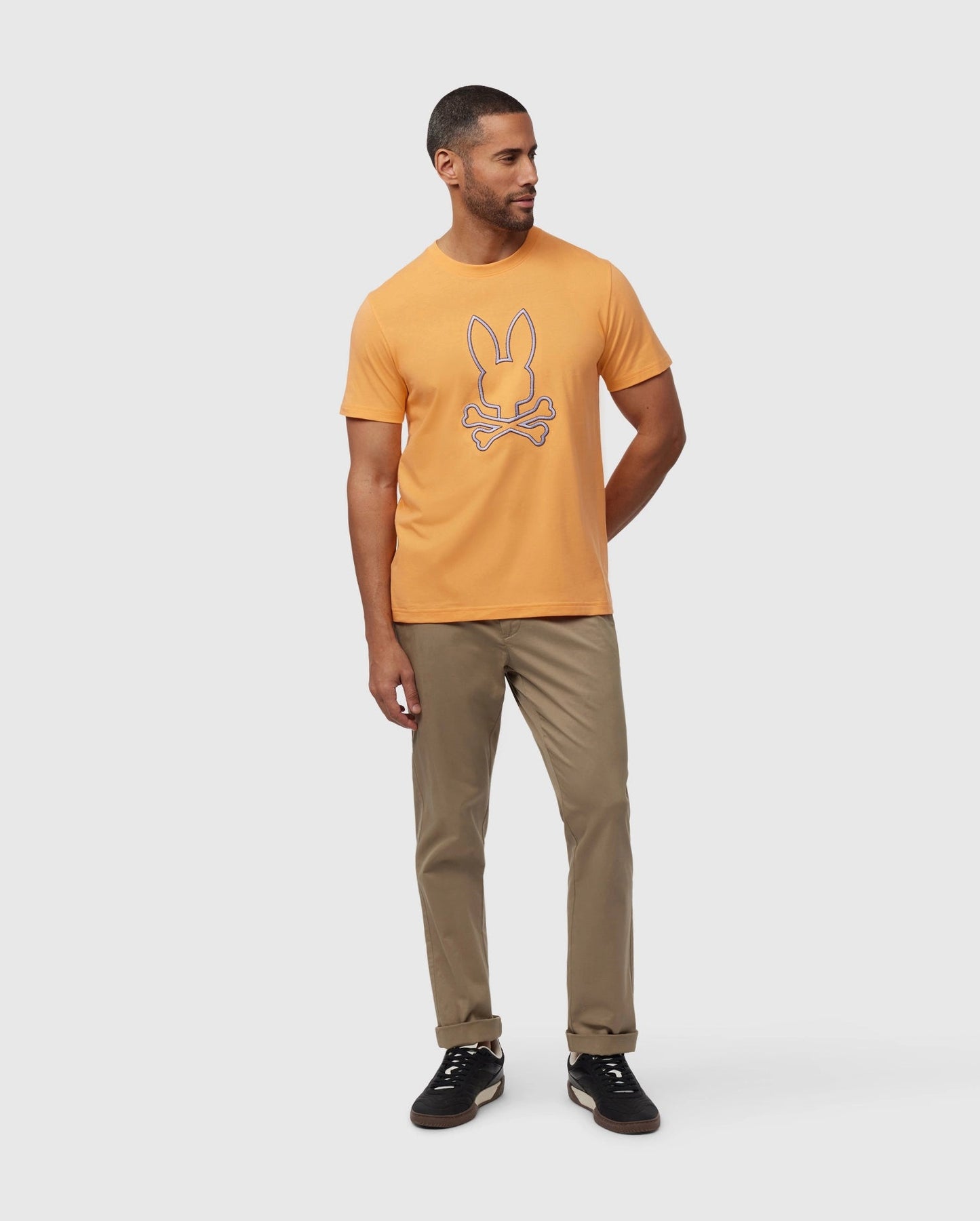 Psycho Bunny Mens Floyd Graphic Tee - Mock Orange