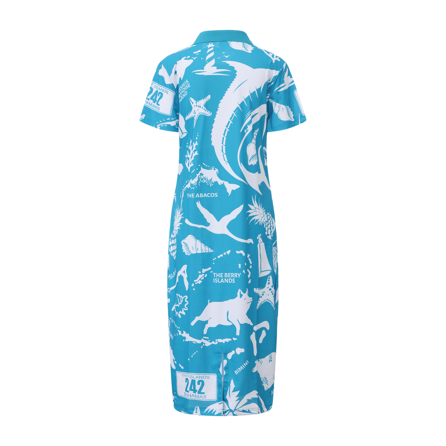 The Paradise Club Polo Dress - Aquamarine