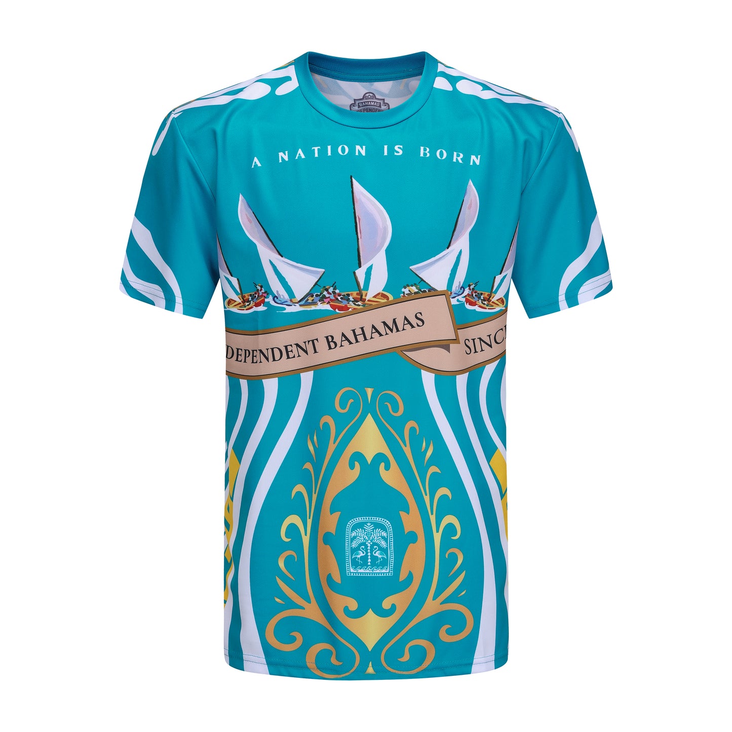 The Voyano Crewneck Tee (Independence) - Aqua