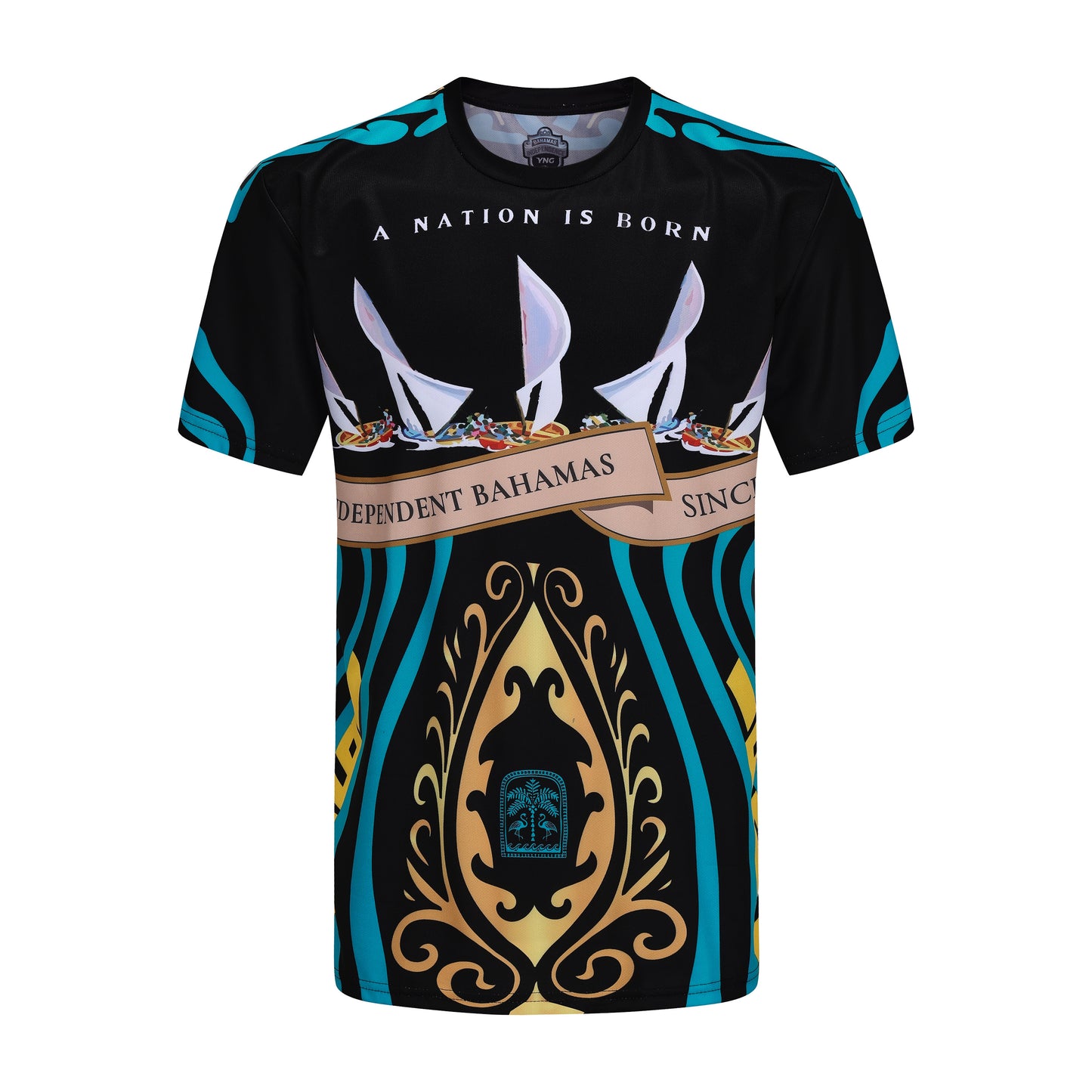 The Voyano Crewneck Tee (Independence) - Black