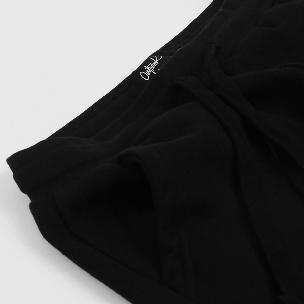 Outrank Him Embroidered Shorts - Black