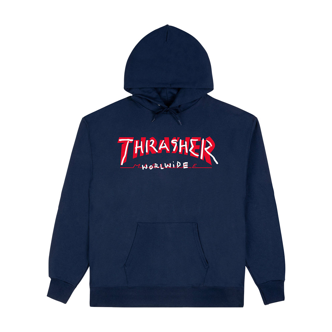 Thrasher Trademark Hoodie Navy YNGDGRT