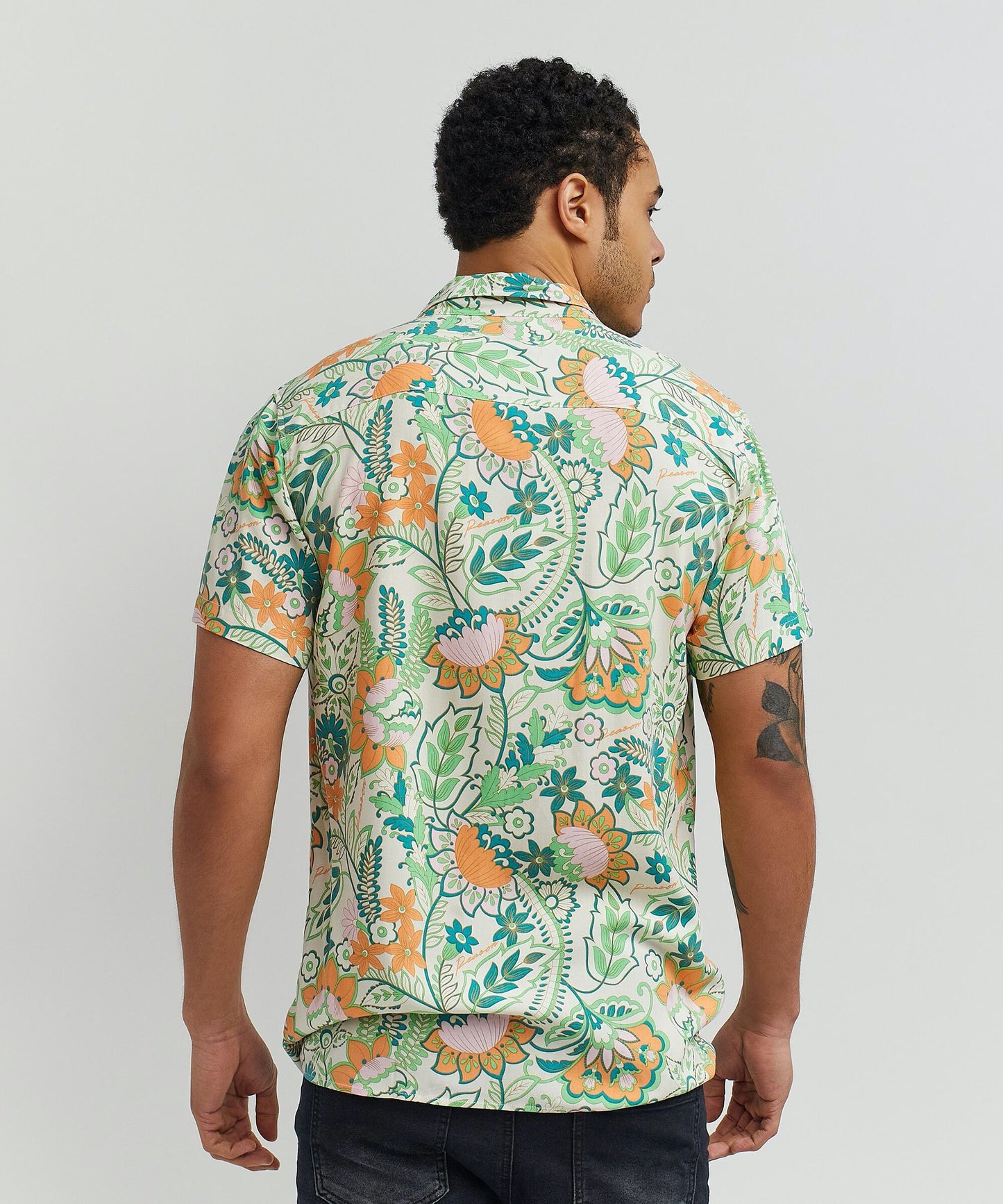 Reason Tropical Vibes Short Sleeve Button Down Shirt
