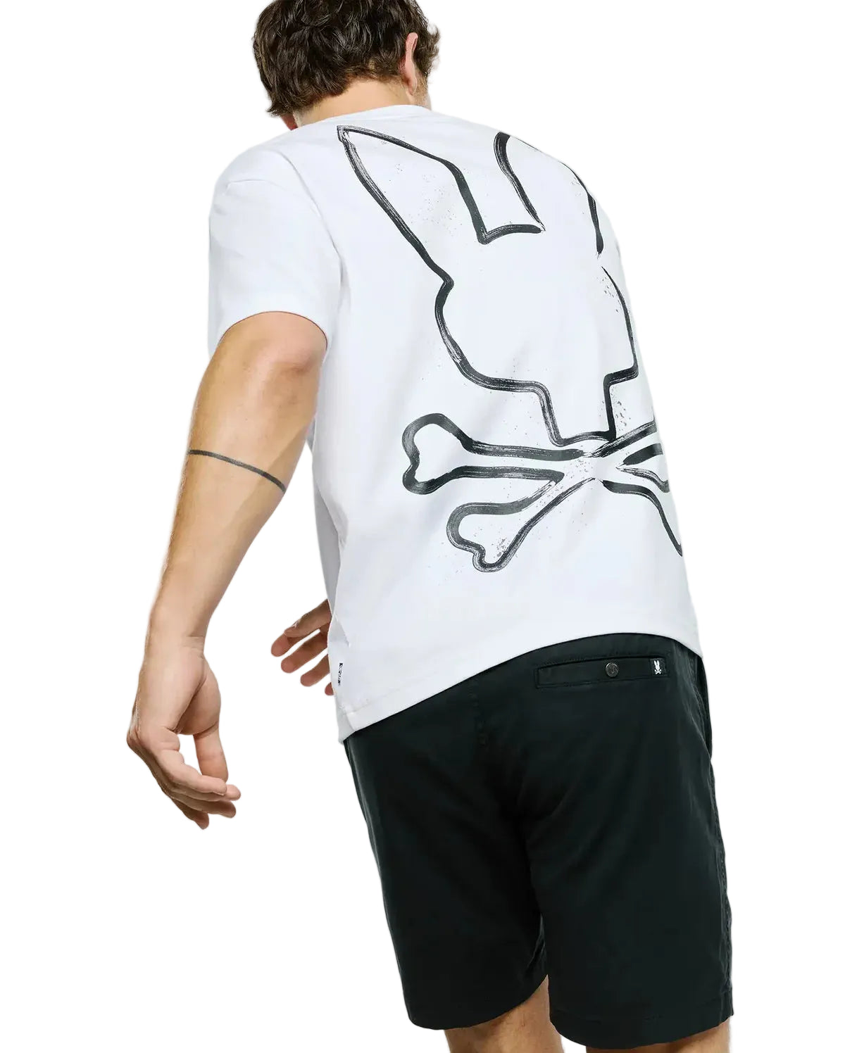 Psycho Bunny Duncan Wordmark Tee - White