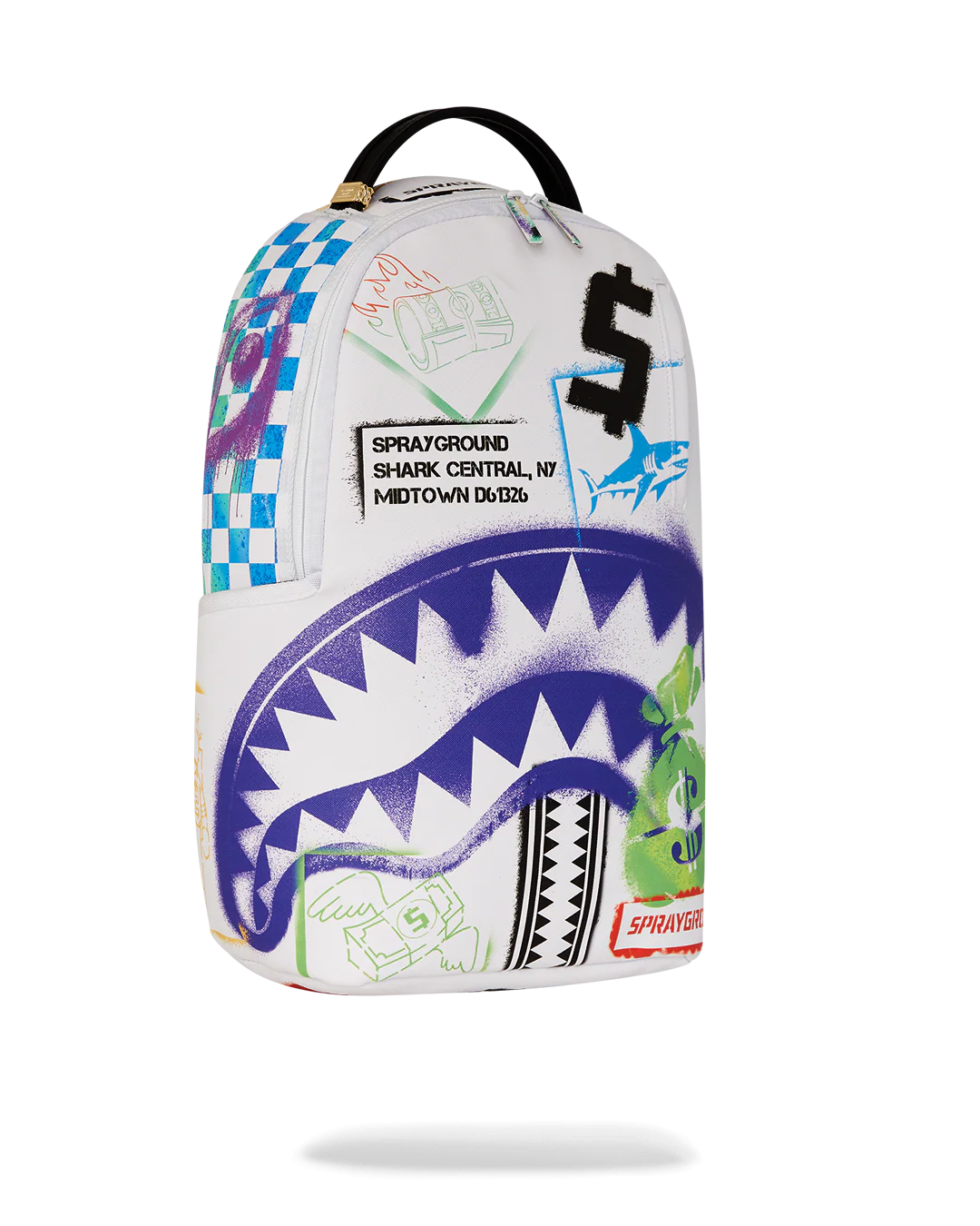 Sprayground Shark Central Cut Out For Greatness Deluxe Backpack