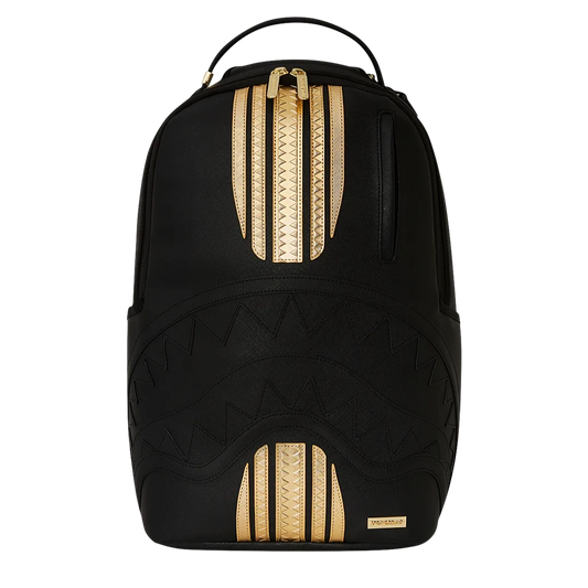 Sprayground Gold & Black Racing Stripes Backpack