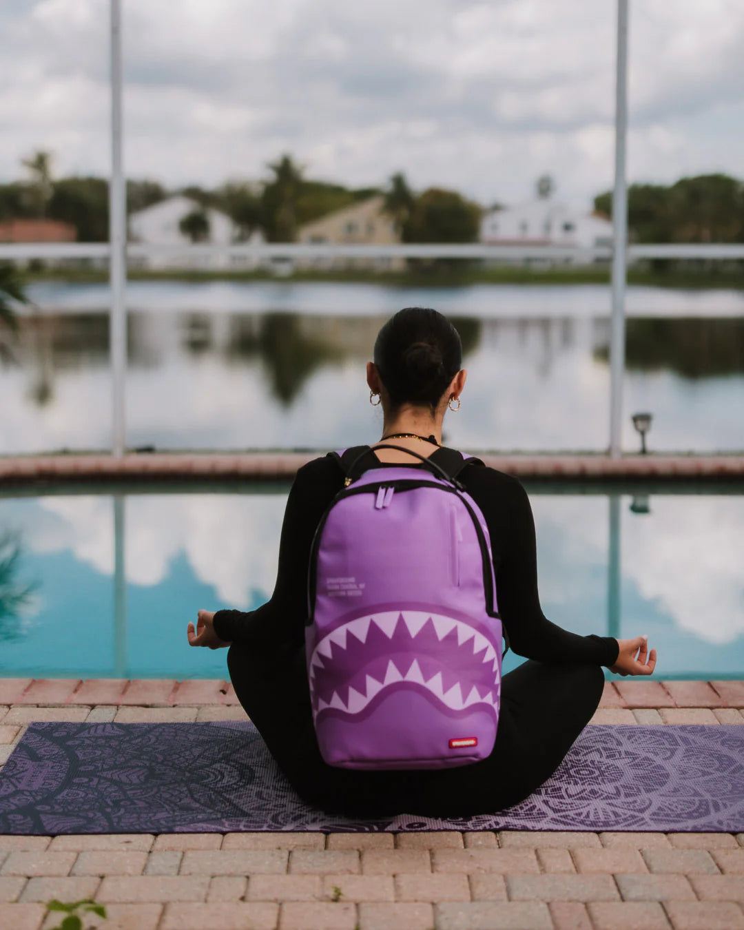 Sprayground Shark Central Purple Venom Deluxe Backpack