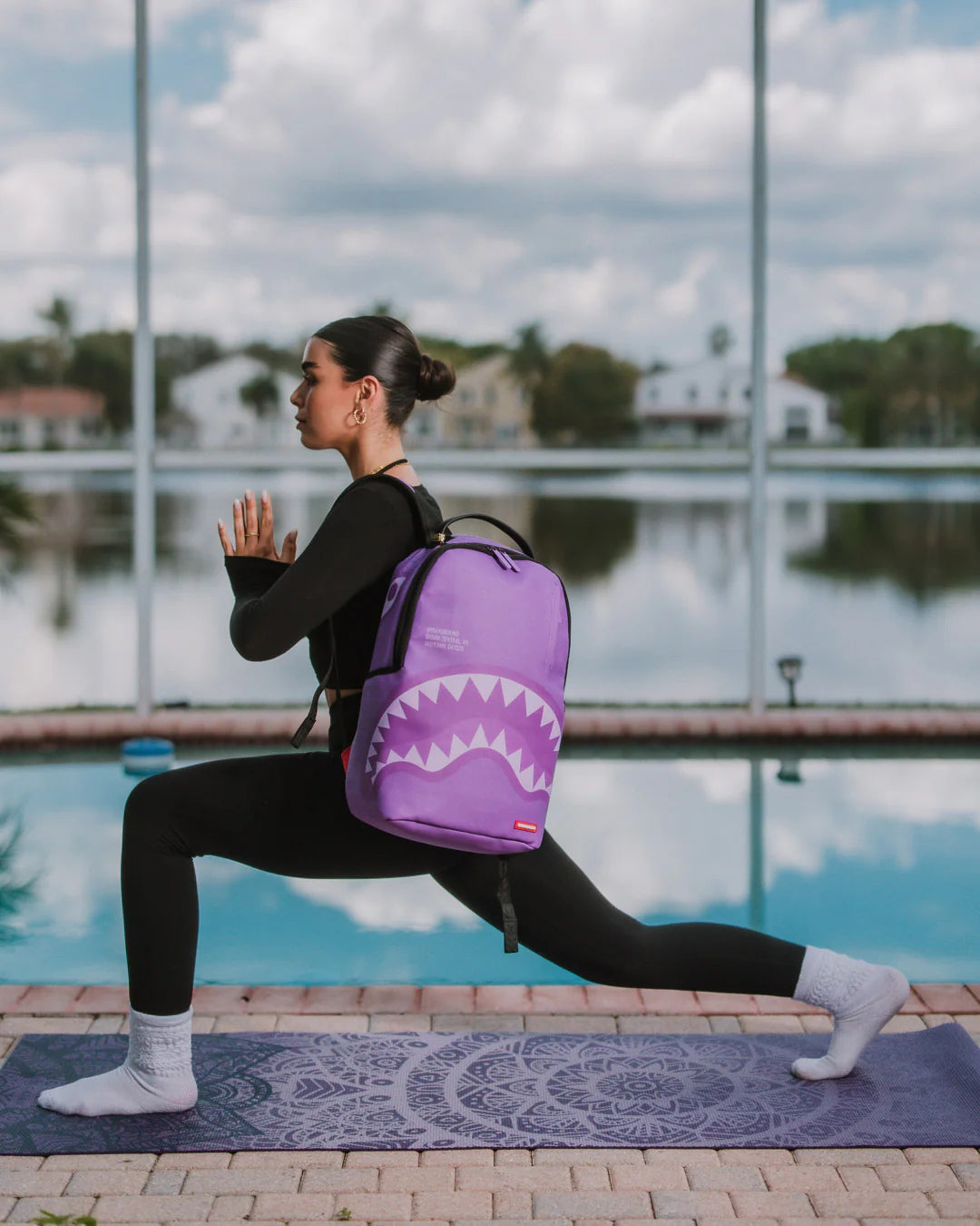 Sprayground Shark Central Purple Venom Deluxe Backpack