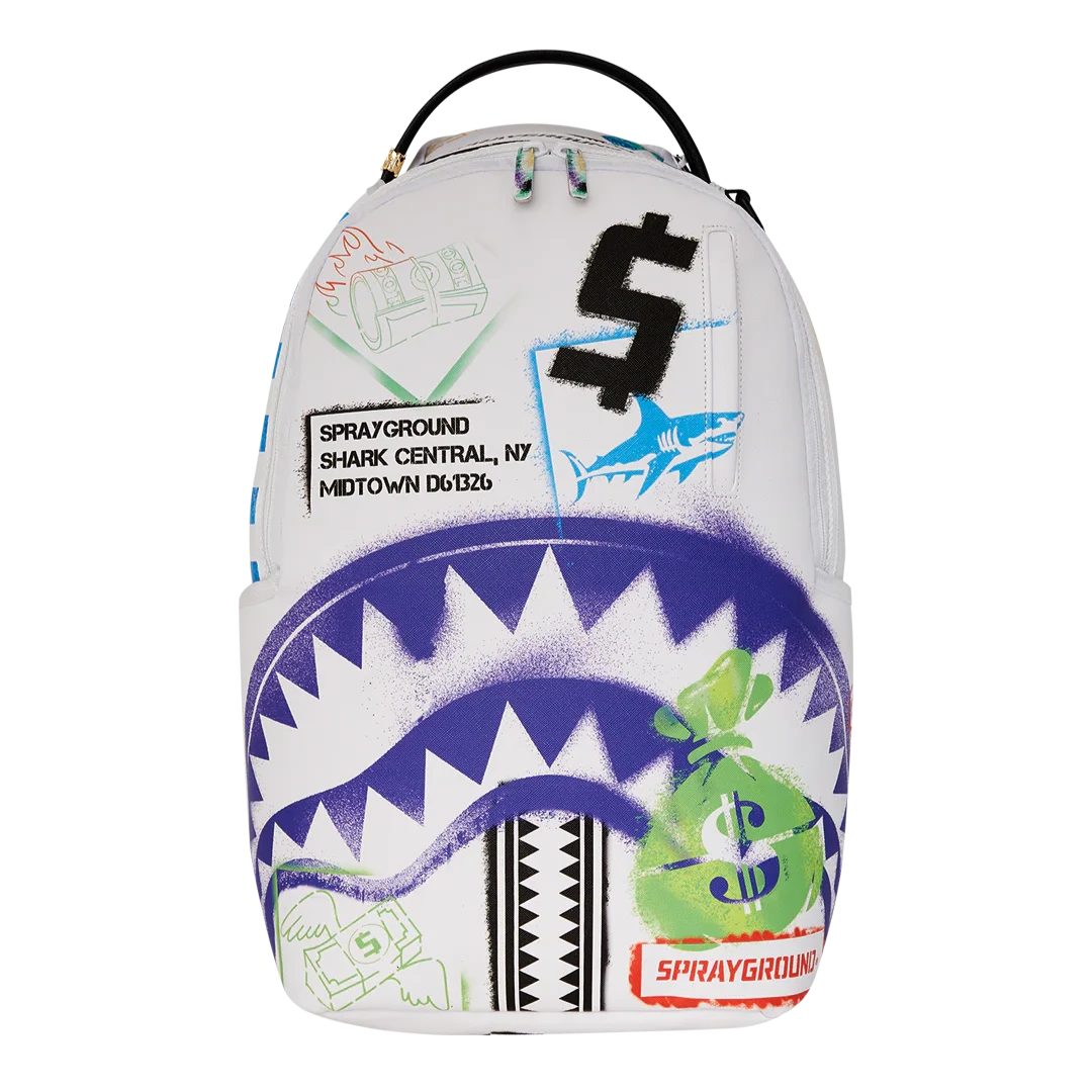 Sprayground Shark Central Cut Out For Greatness Deluxe Backpack