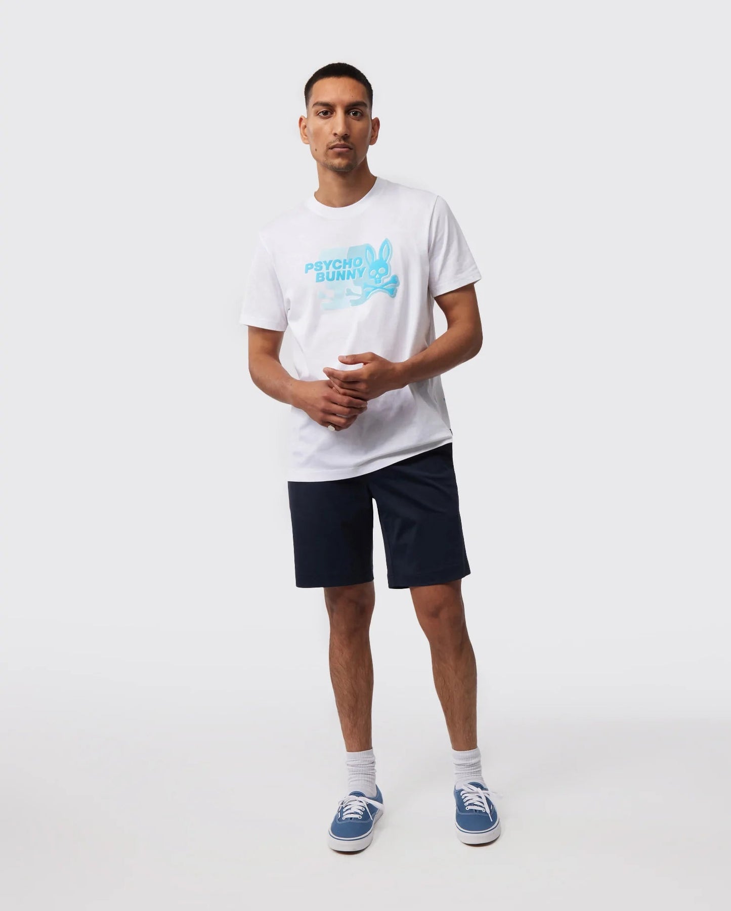 Psycho Bunny Mens Kona Graphic Tee - White