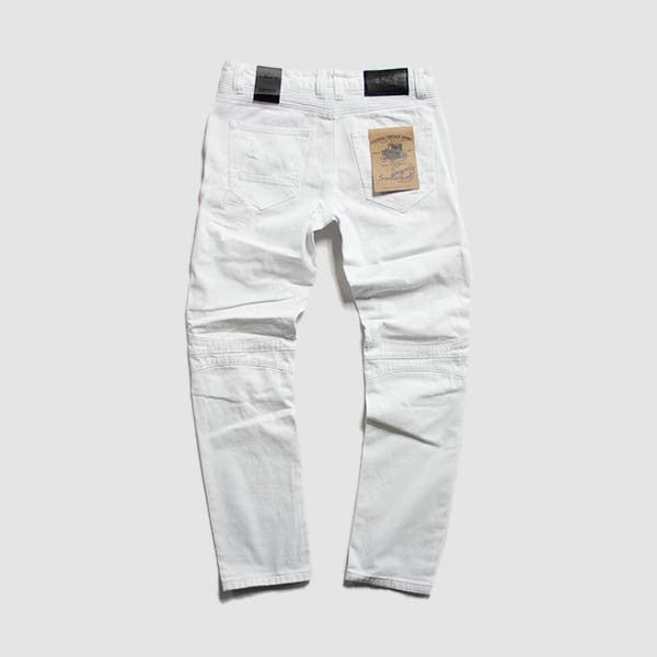 SR Mens Twill Pant w/ Heavy Rip & Repair in White
