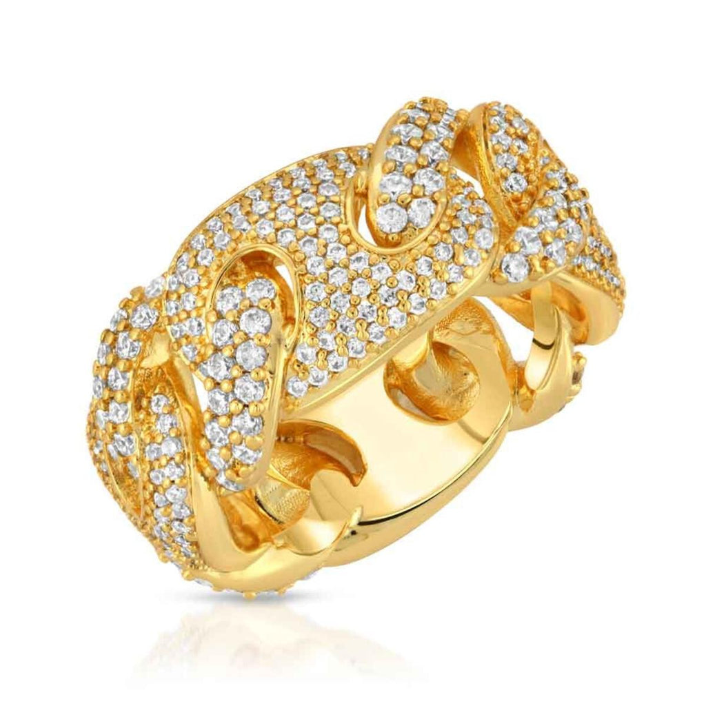 Gold Gods Gold Diamond Gucci Cuban Ring