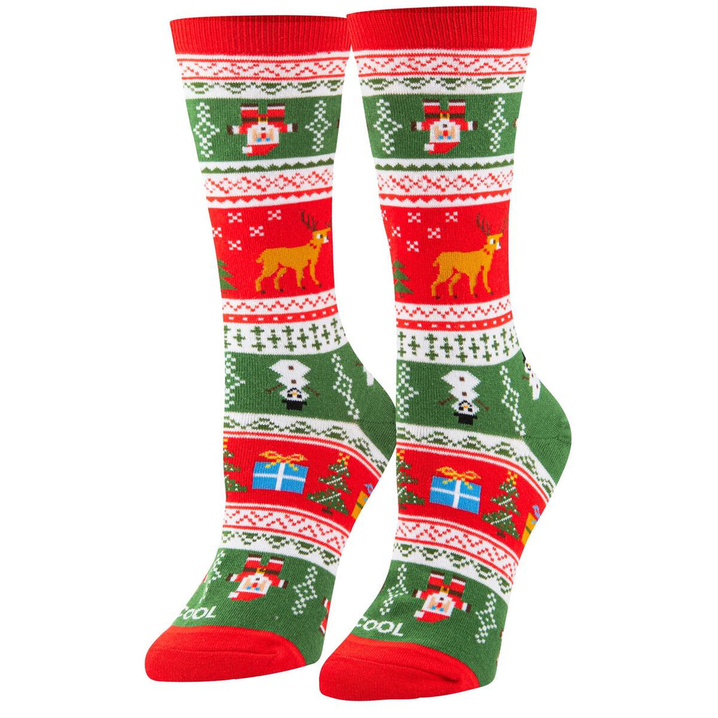 Cool Socks Christmas Sweater Crew Socks