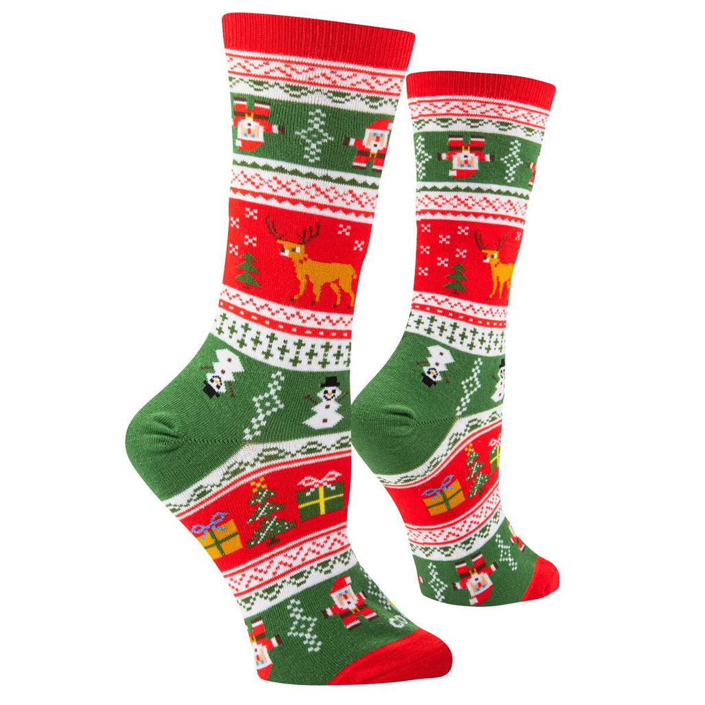 Cool Socks Christmas Sweater Crew Socks