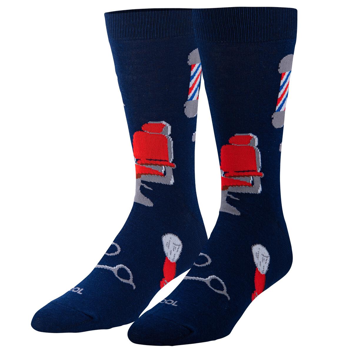 Cool Socks Barber Shop Crew Socks