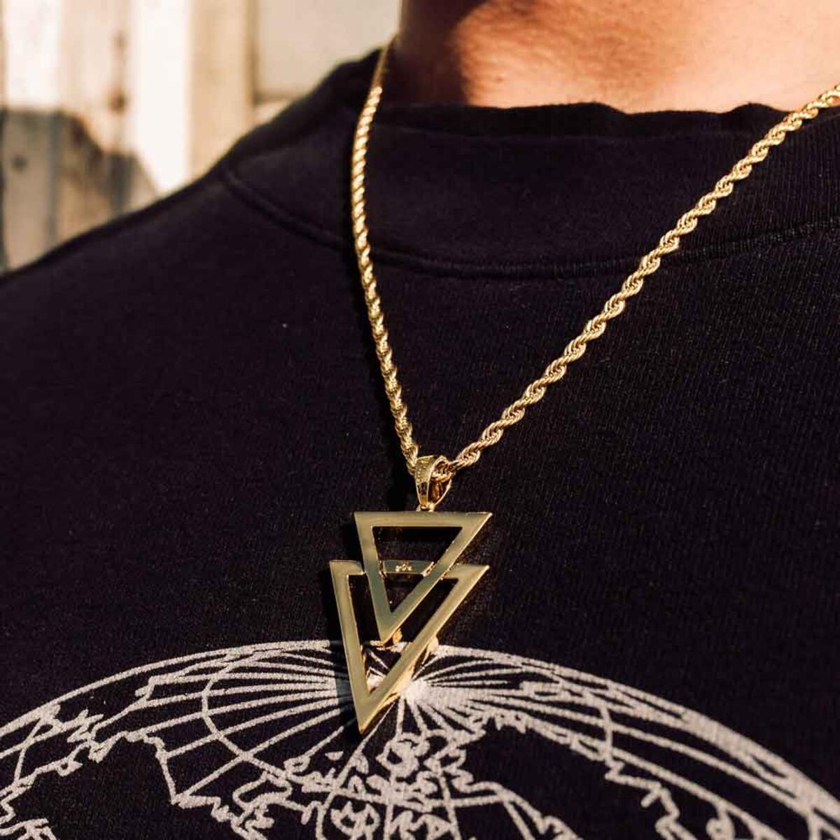 Gold Gods Gold Dual Arrow with 2.5MM 22" Rope Chain