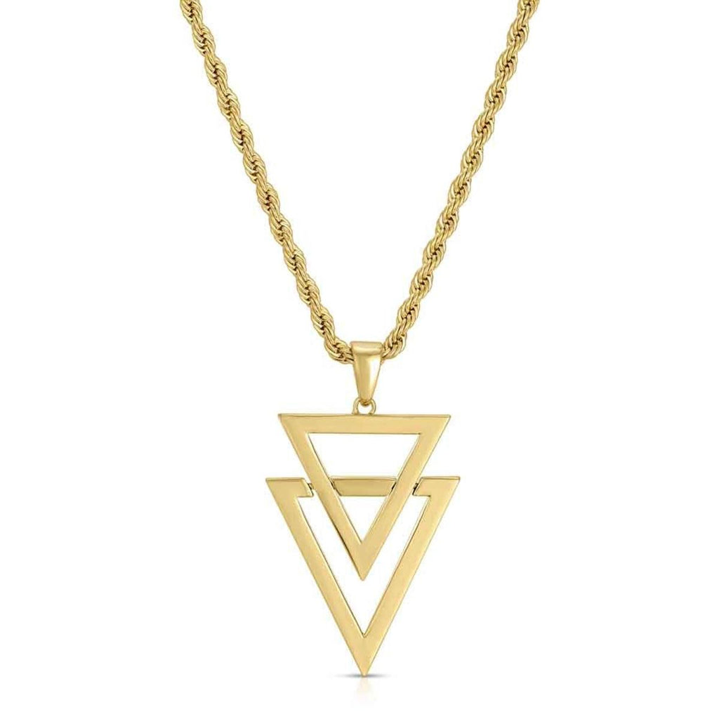 Gold Gods Gold Dual Arrow with 2.5MM 22" Rope Chain