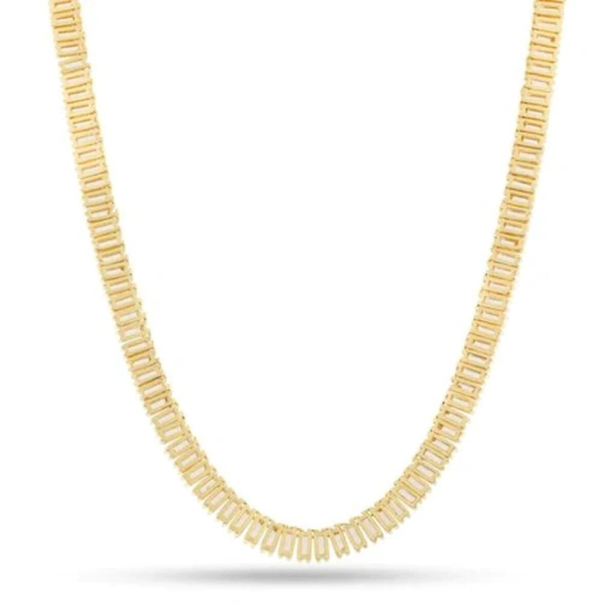 King Ice 6MM Baguette Tennis Chain - Gold & Silver