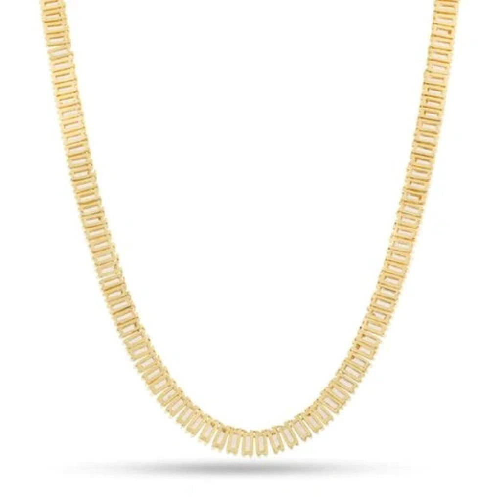 King Ice 6MM Baguette Tennis Chain - Gold & Silver