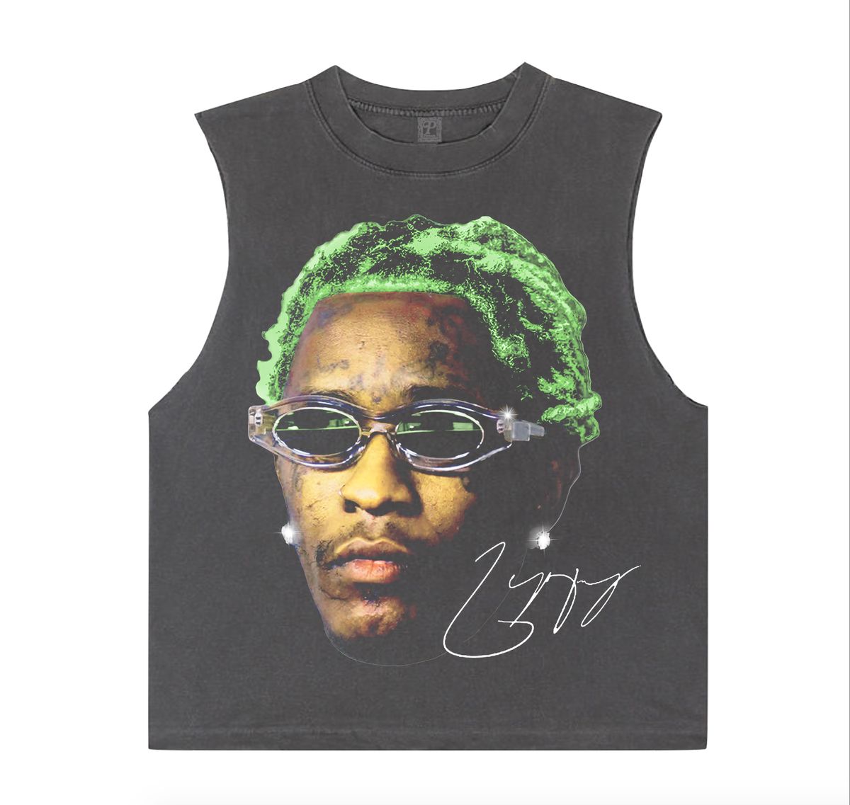 Portraits Young Thug Cut Sleeve Tee - Vintage Wash