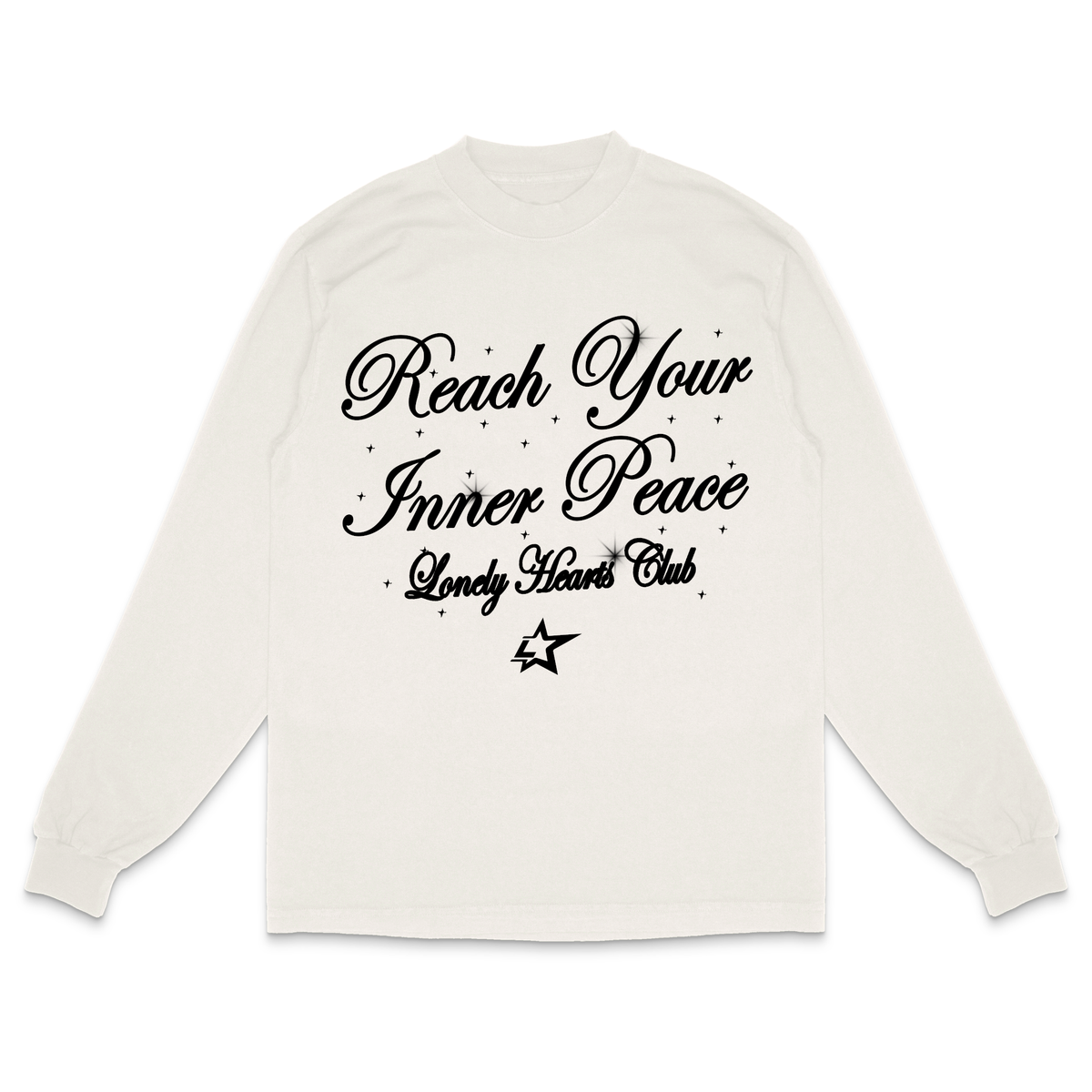 Lonely Hearts Club Reach Your Inner Peace Premium Long Sleeved Tee - Off White