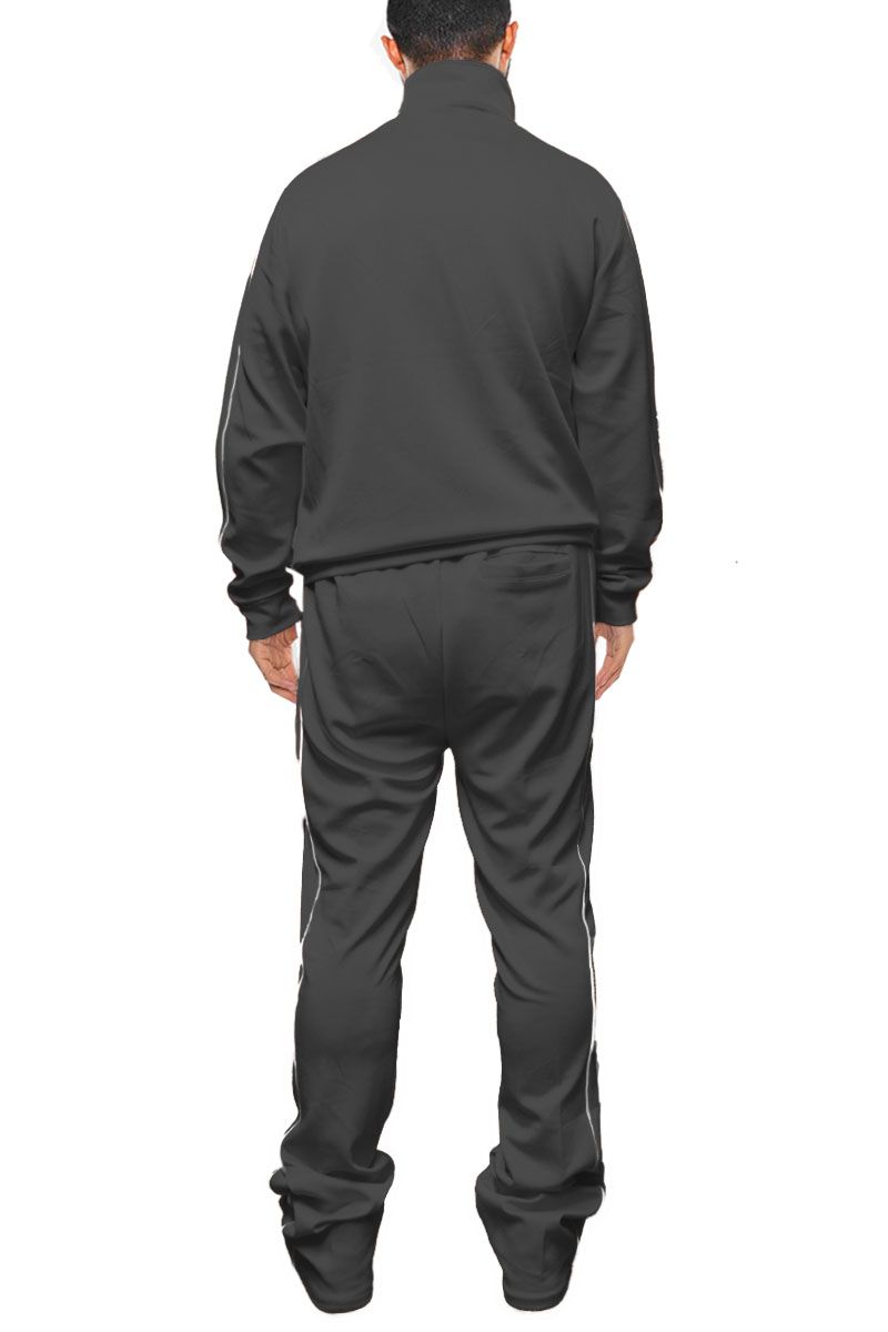 WEIV Stacked Flare Track Suit - Black