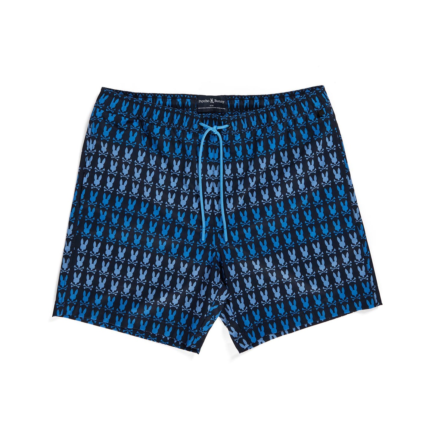 Psycho Bunny Mens Barker All Over Print Swim Shorts - Navy