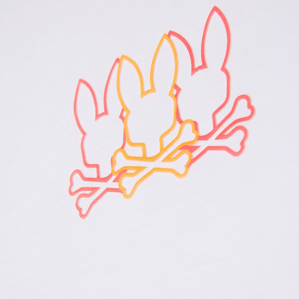 Psycho Bunny Mens Pompey Graphic Tee - White