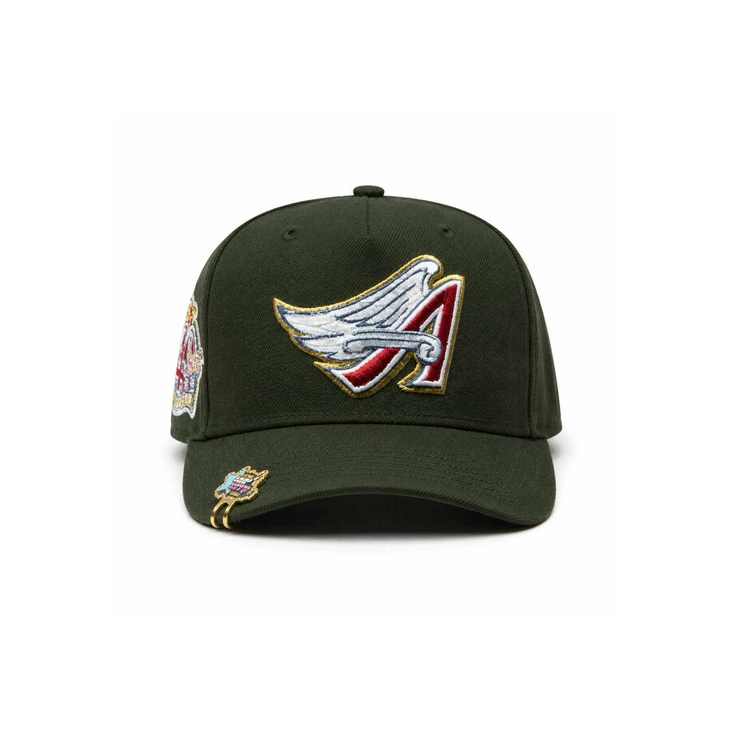 New Era Anaheim Angels 40th Season Snapback Cap -Olive