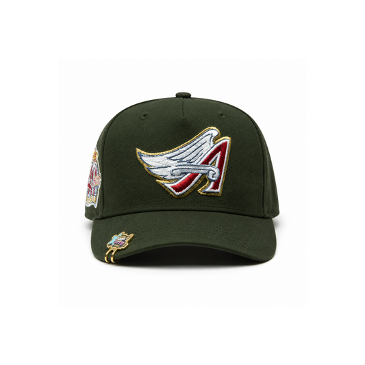 New Era Anaheim Angels 40th Season Snapback Cap -Olive