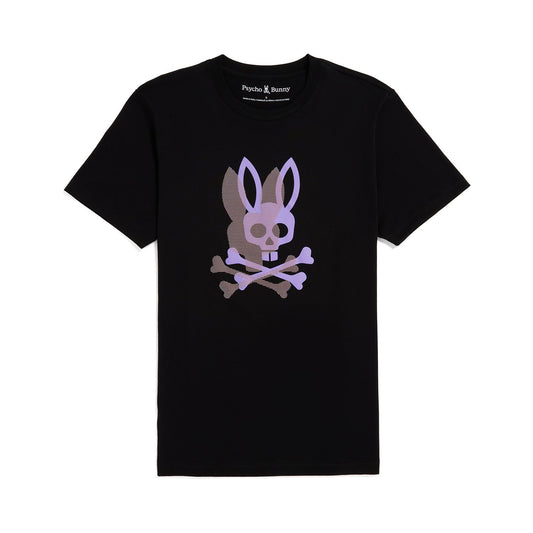 Psycho Bunny Mens Chicago HD Dotted Graphic Tee - Black