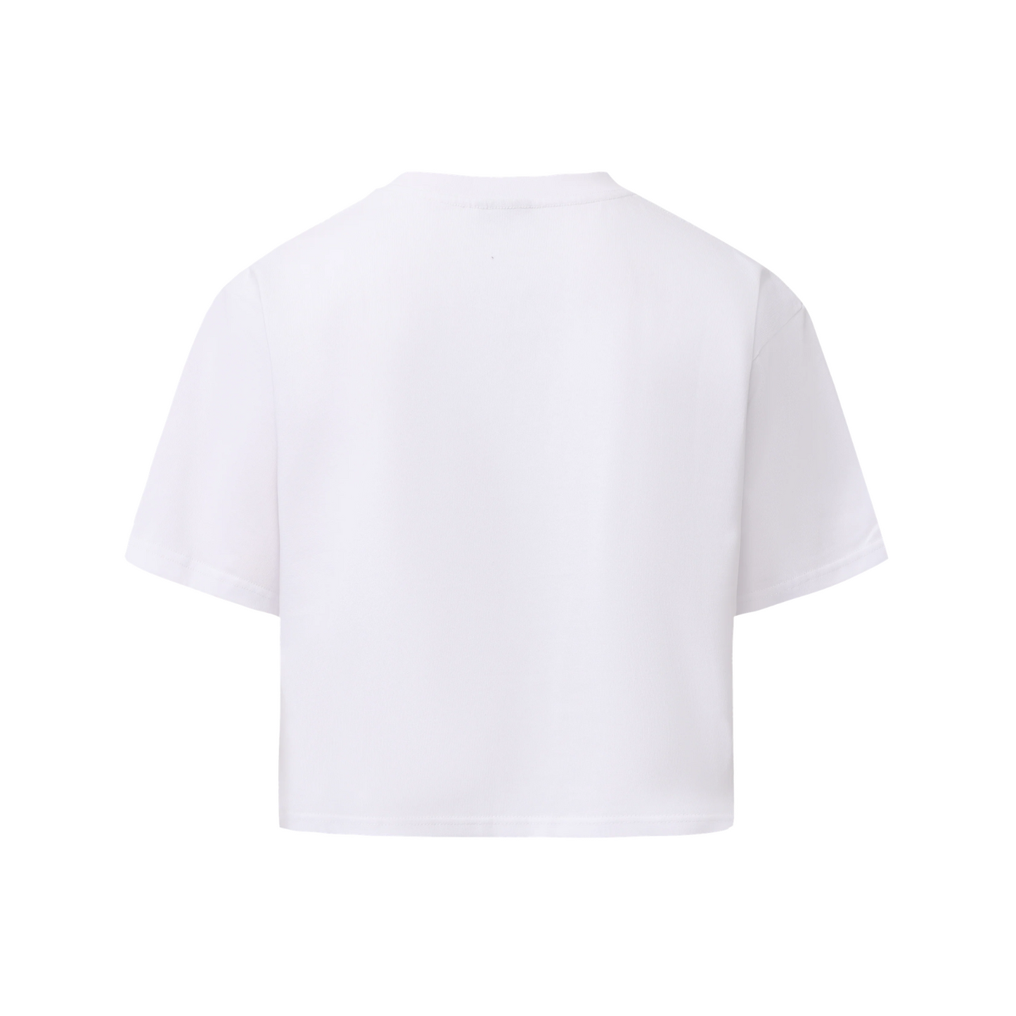 The 1973 Collection Greatness Female Cropped Tee - White/Aqua