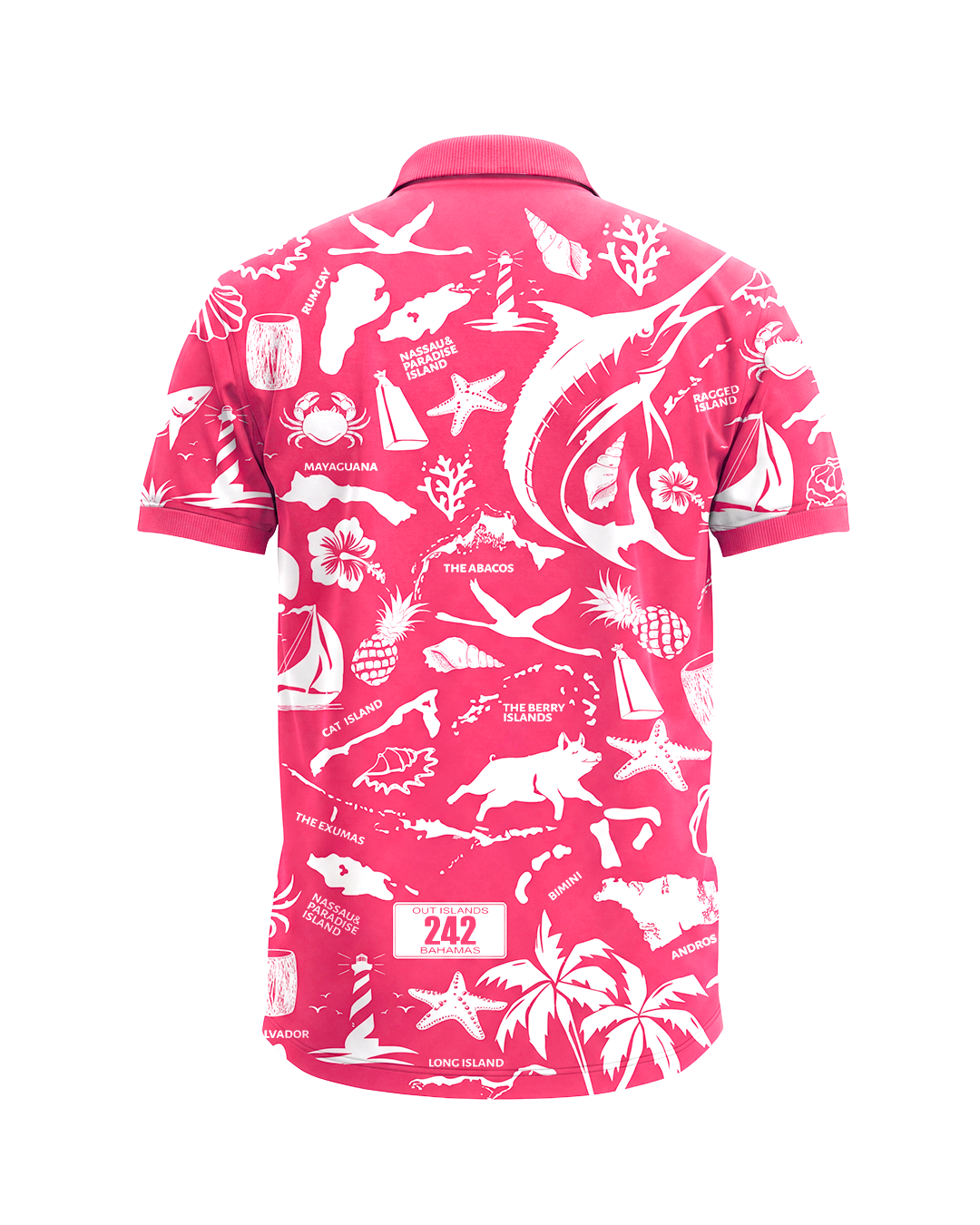 The Paradise Club Unisex Polo (Breast Cancer Awareness) - Pink & White