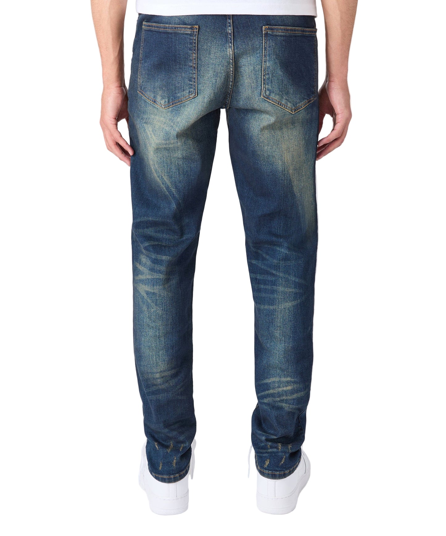 Reason Rip & Repair Denim Pants - Dark Blue