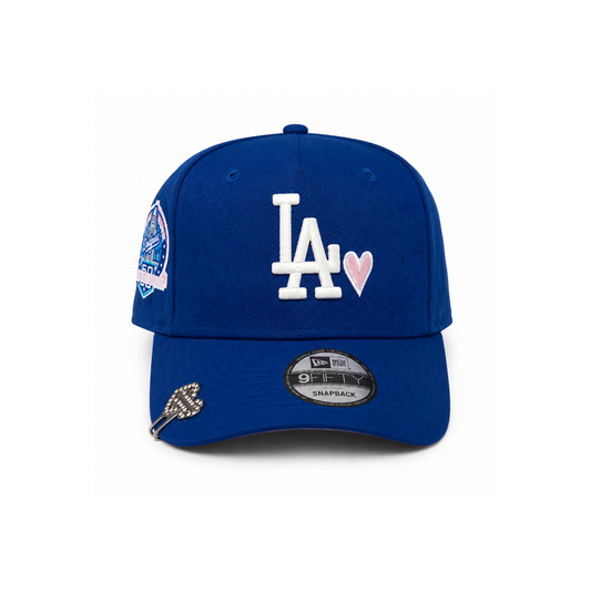 New Era LA Dodgers Heart 9FIFTY Snapback Cap - Blue