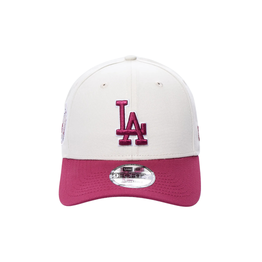 New Era 9FORTY LA Dodgers Cap - Cream & Maroon