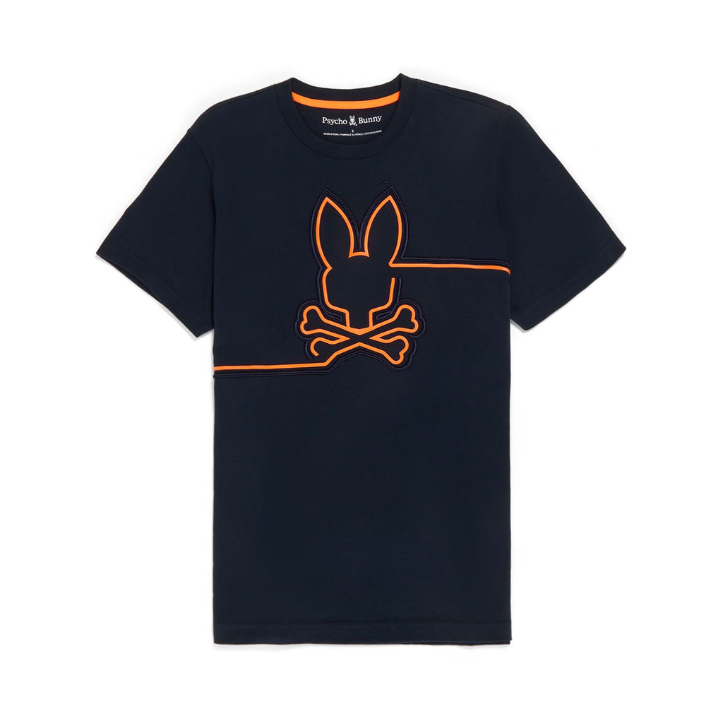Psycho Bunny Mens Chester Embroidered Graphic Tee - Navy