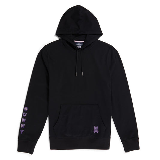 Psycho Bunny Mens Dammes Popover Hoodie - Black