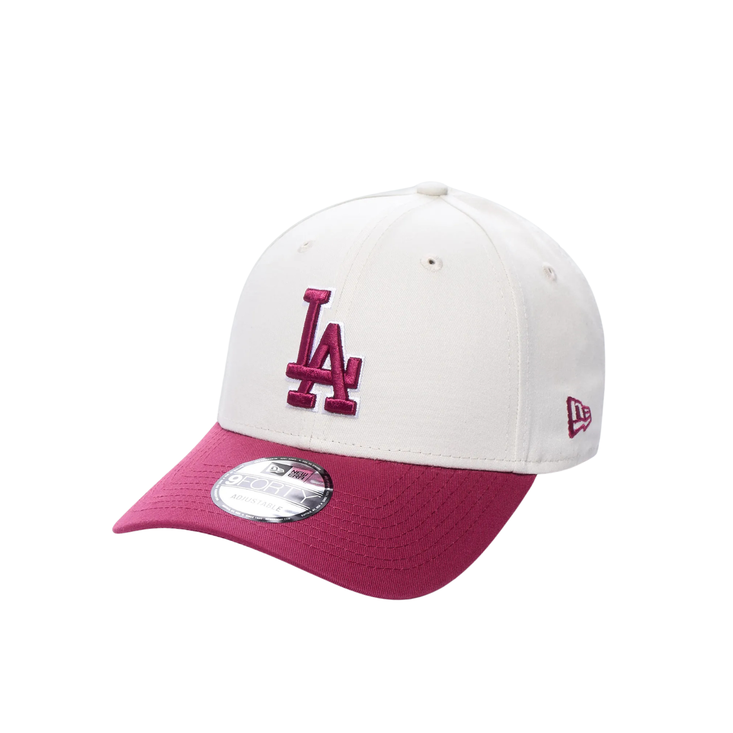 New Era 9FORTY LA Dodgers Cap - Cream & Maroon