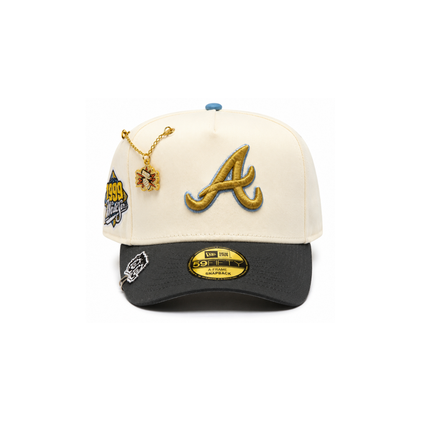 Atlanta Braves 1999 World Series New Era 59Fifty Snapback Hat - Cream
