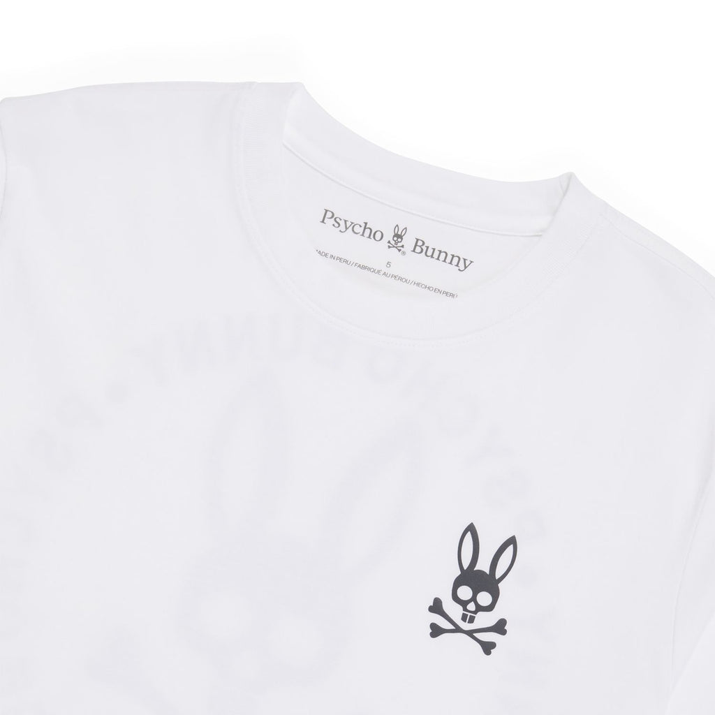 Psycho Bunny Men's Crosby Reflective Print Graphic Tee - White