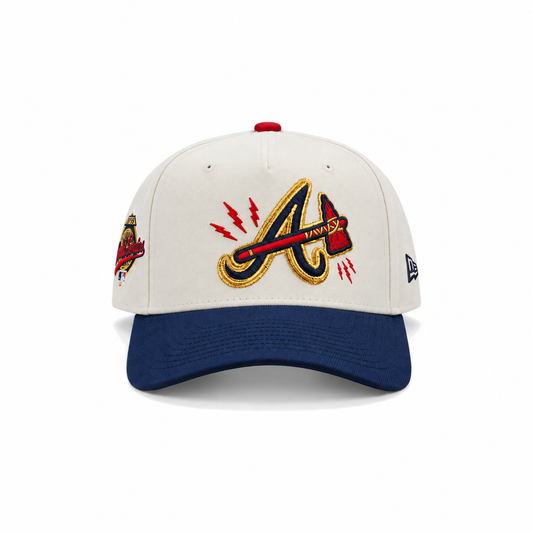 New Era 9FORTY Anaheim Angels Embroidered Snapback - Cream & Navy