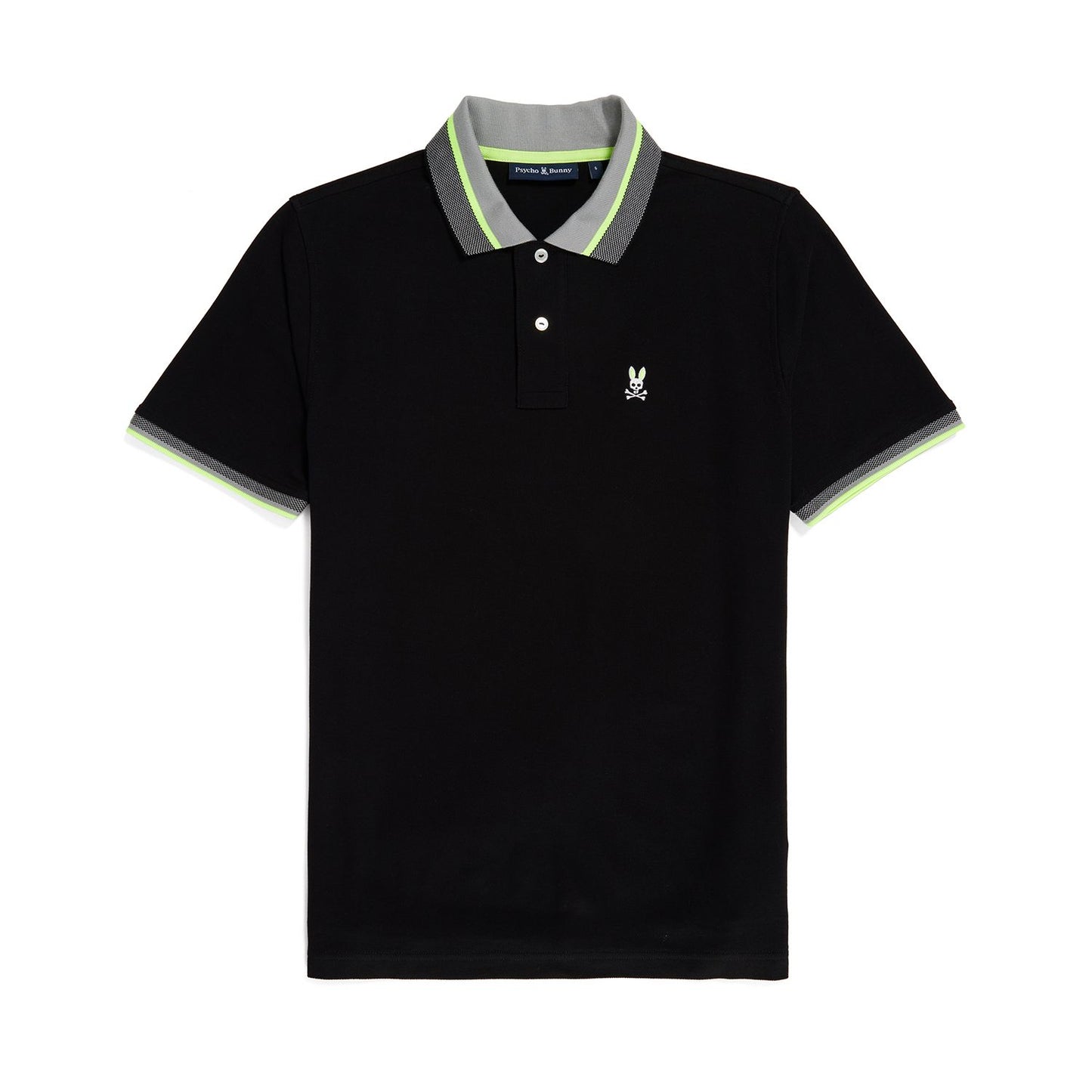 Psycho Bunny Mens Manteno Pique Polo - Black